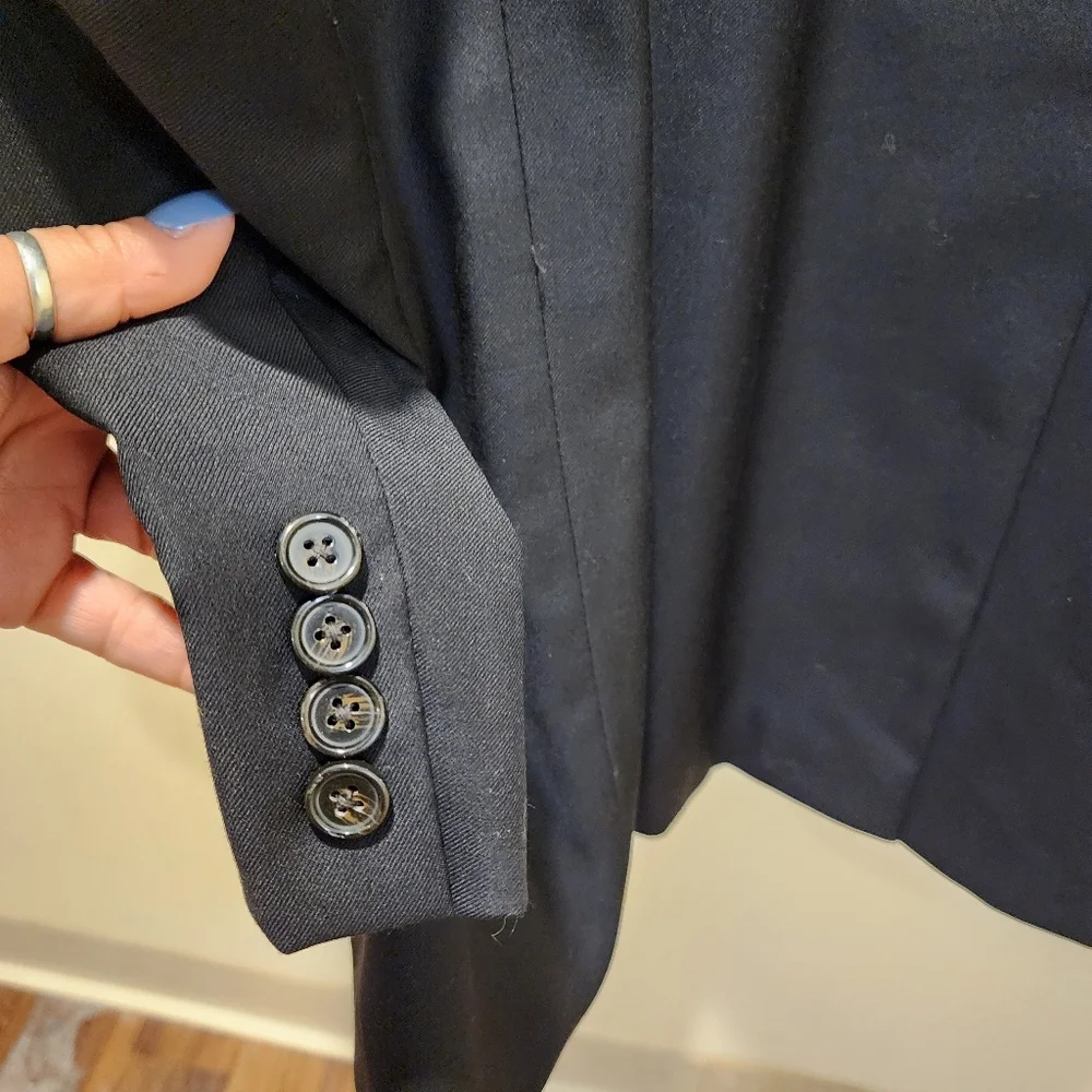 LAUREN Ralph Lauren Men's Classic Black Blazer 100% Wool Natural 50R
